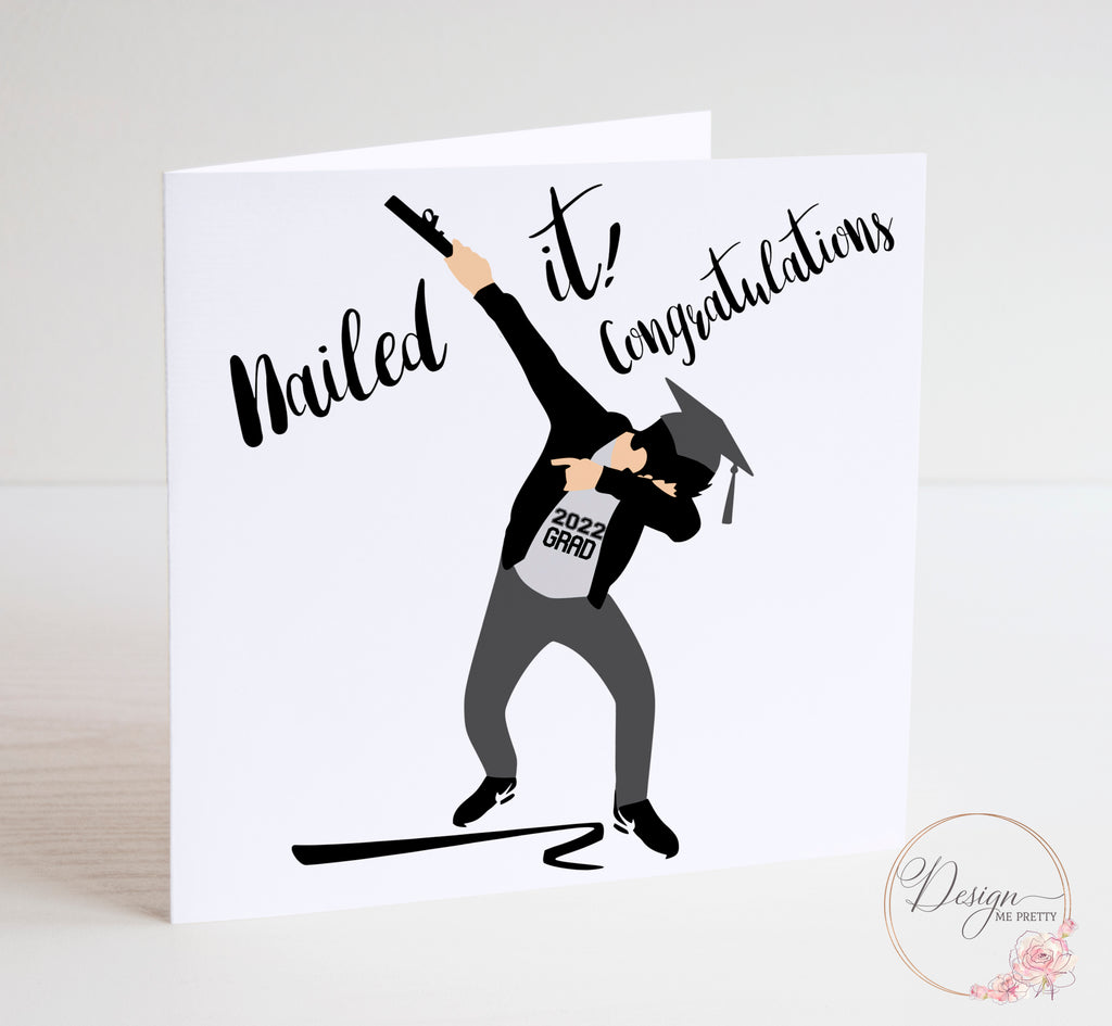 Dabbing Graduation Card - Passed Exams