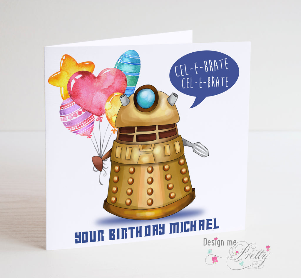 Doctor Who DALEK Personalised Birthday Card