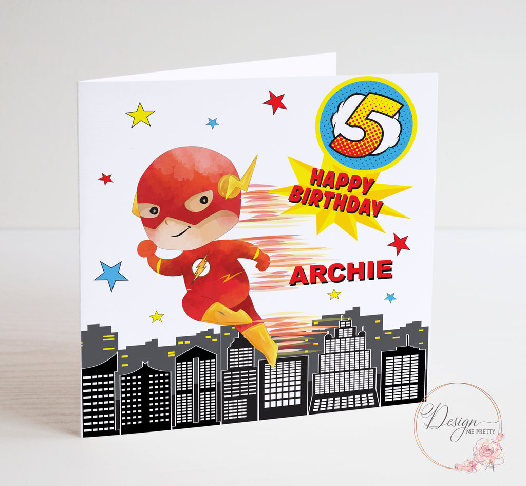 The Flash Boys Birthday Card - Marvel