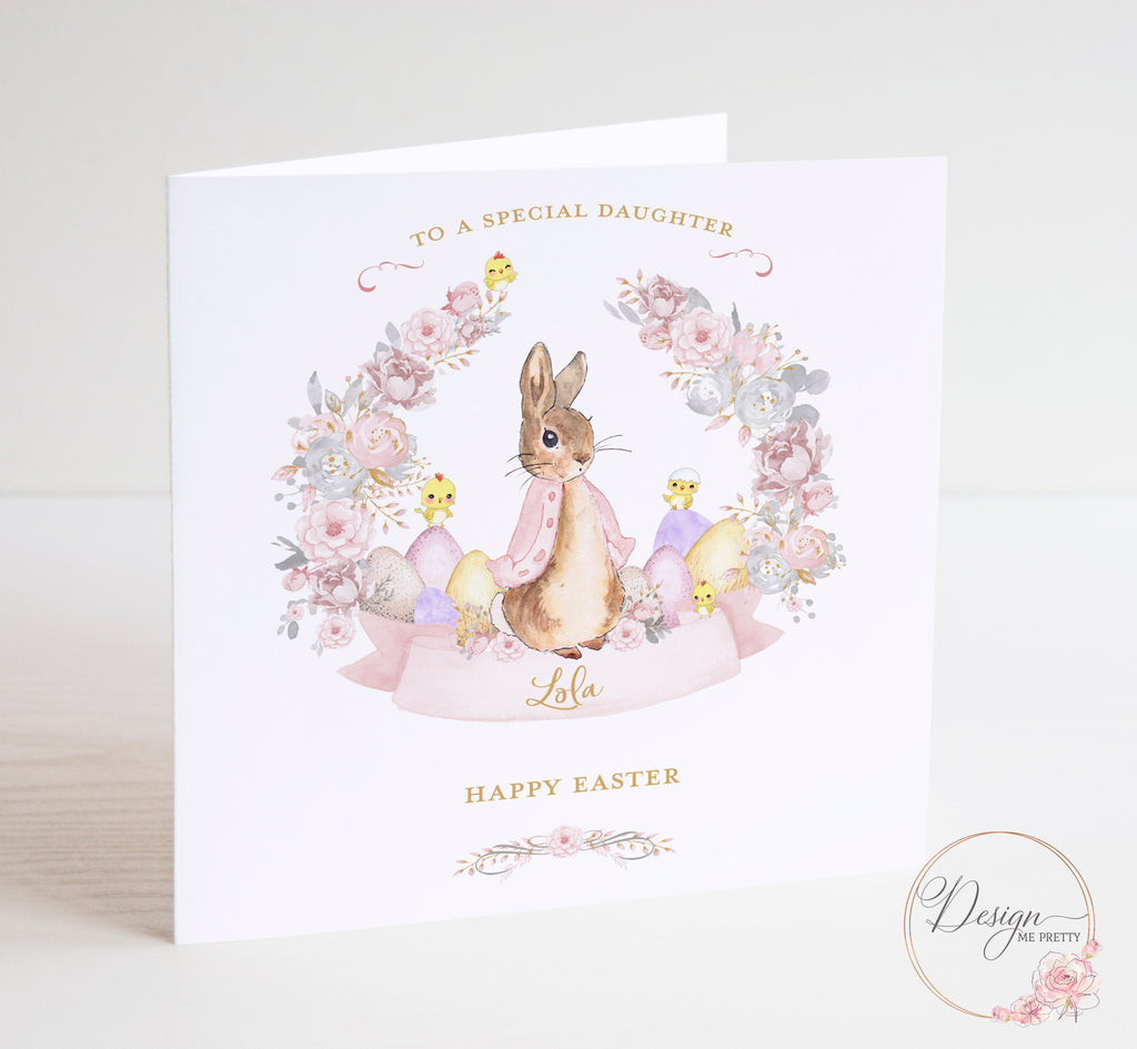 Peter Rabbit Girls Easter Card - Flopsy Bunny