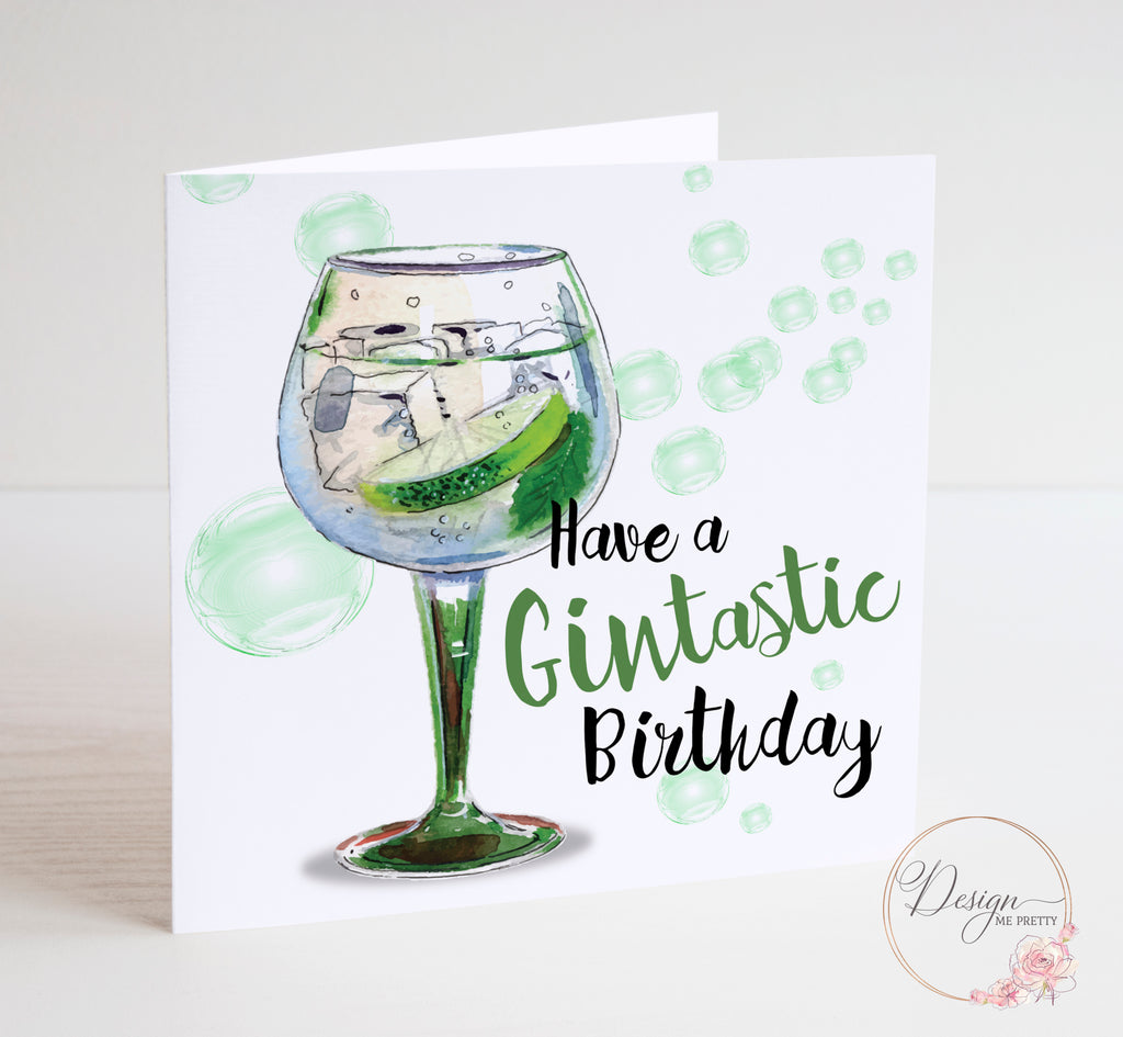 Gin Birthday Card - Gintastic Birthday!