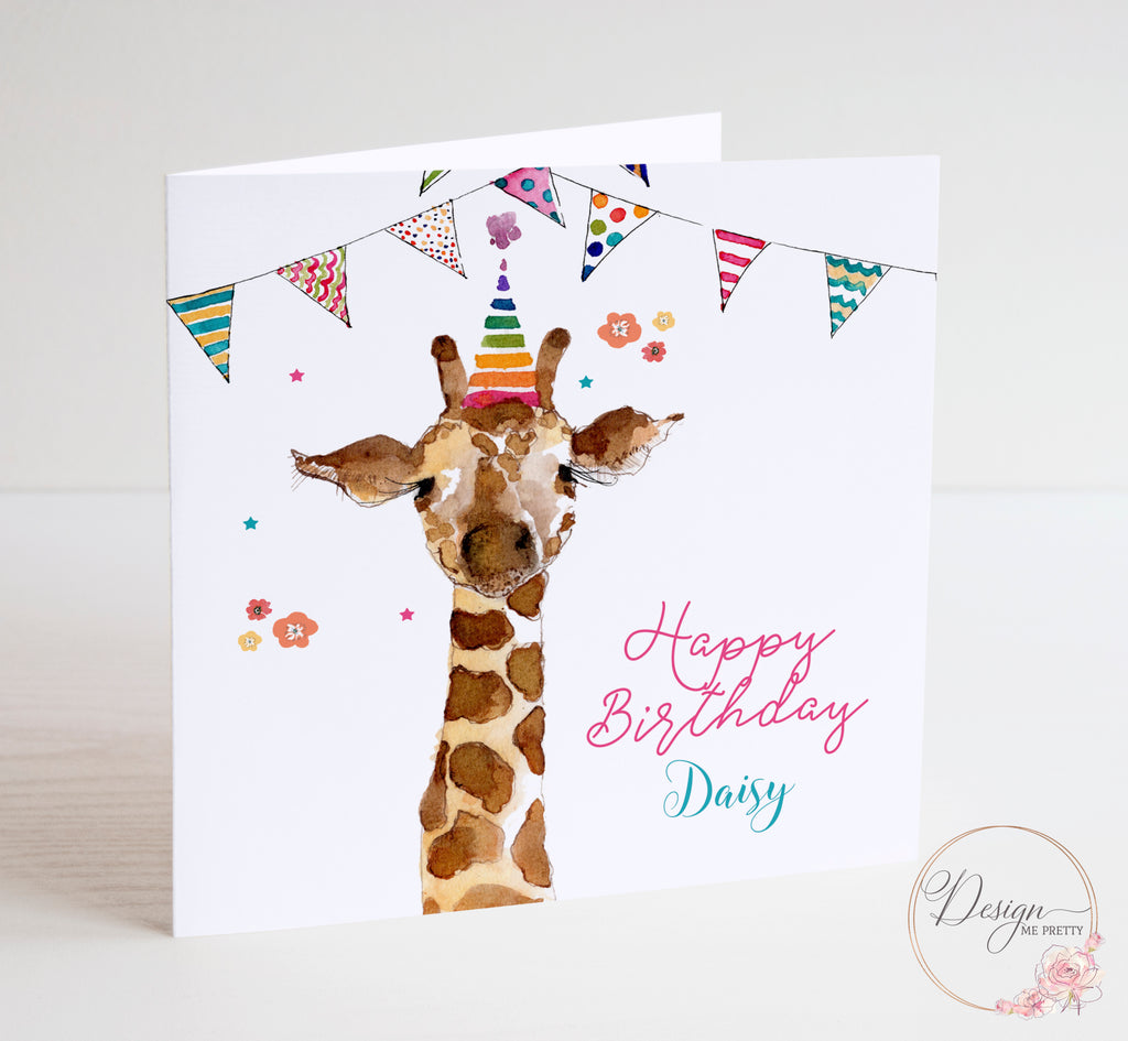 Giraffe Birthday Card