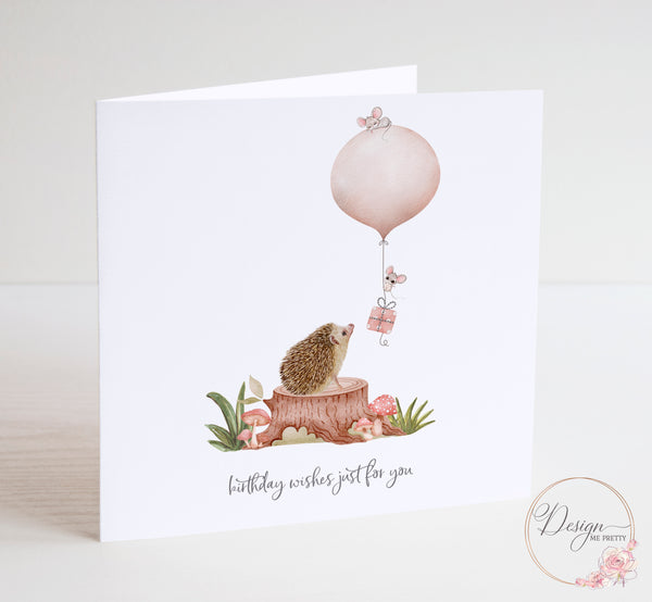 Hedgehog Birthday Card