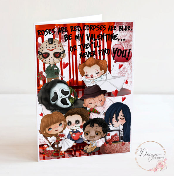 Horror Movie Character A5 Valentines Card