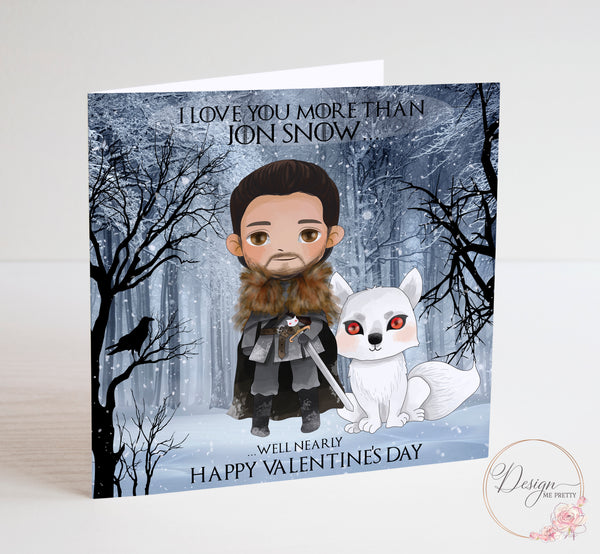 Game of Thrones Jon Snow Valentines Card