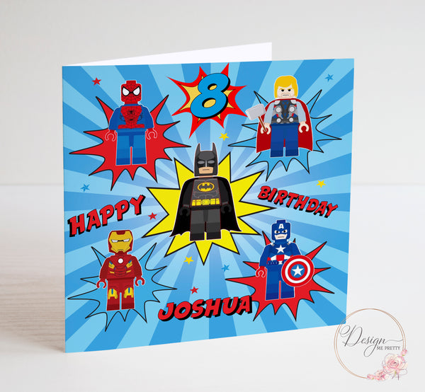 Superhero Boys Birthday Card - Marvel