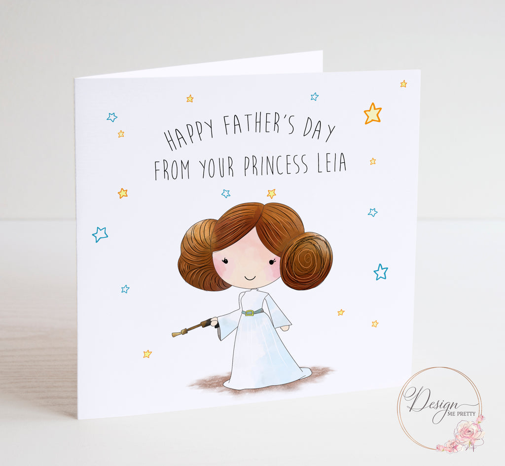 Princess Leia Father's Day Card