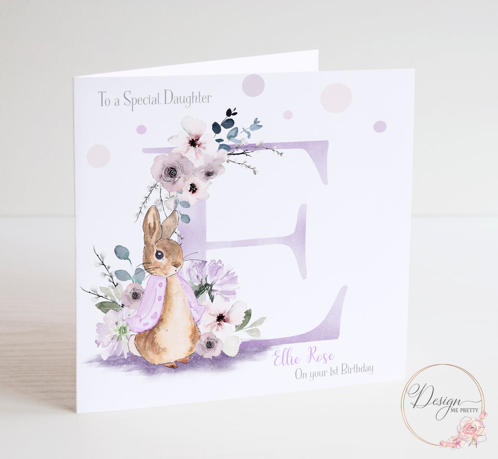 Flopsy Rabbit Girls Birthday Card - Peter Rabbit A-Z