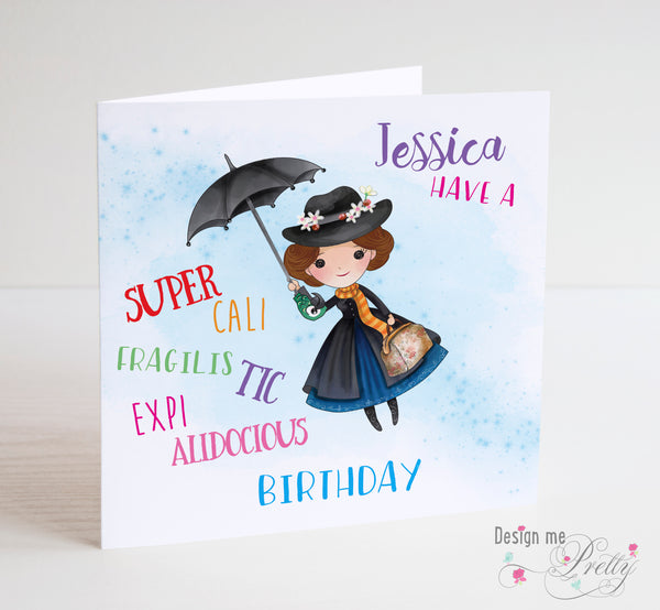 Mary Poppins Birthday Card