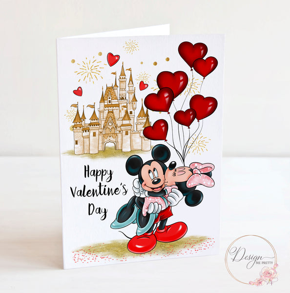 Mickey and Minnie Mouse Valentines Card