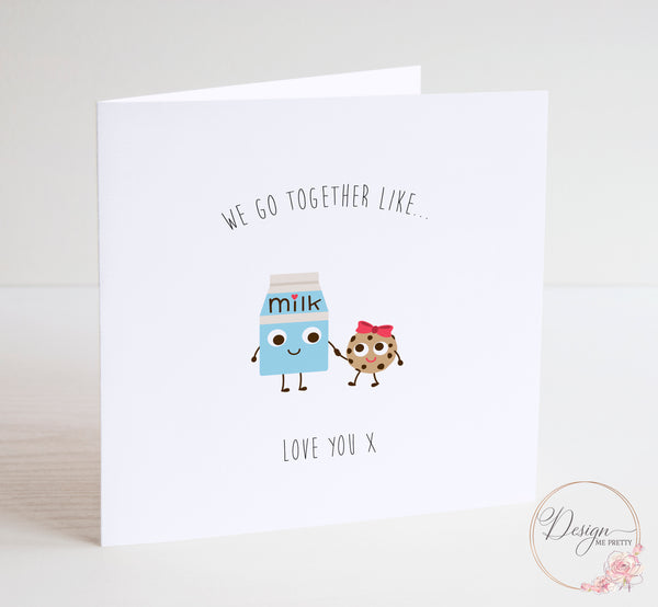 Milk and Cookies Valentines Card