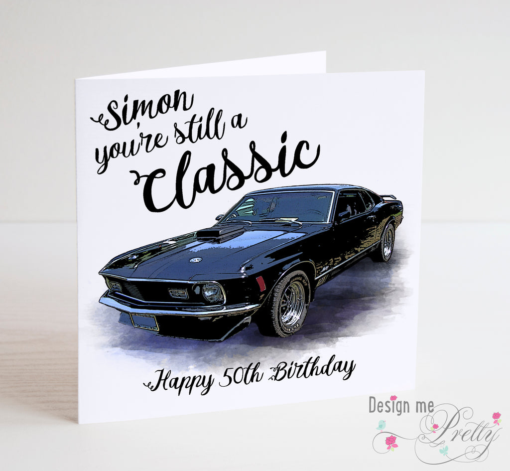 Mustang Birthday Card