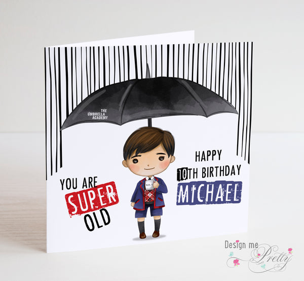 The Umbrella Academy Birthday Card - Number 5 The Boy