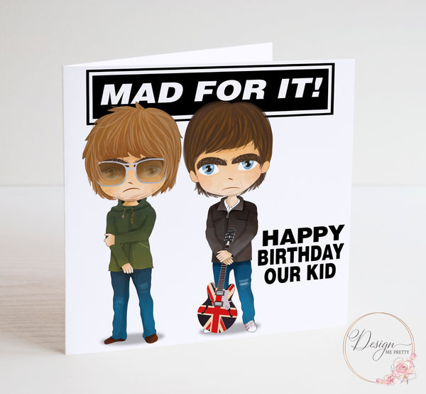 Oasis Birthday Card - Our Kid