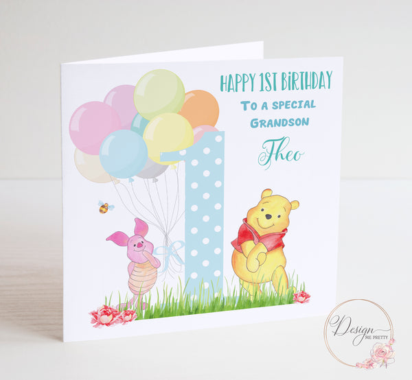 Winnie the Pooh Boys Birthday Card 1-9