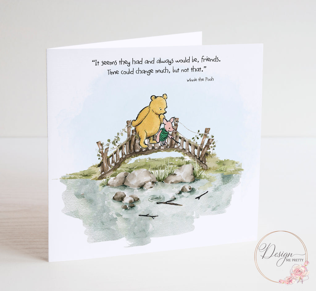 Winnie the Pooh Sentiment Card - Always be Friends