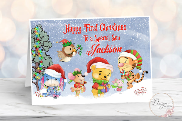 Winnie the Pooh First Christmas Card