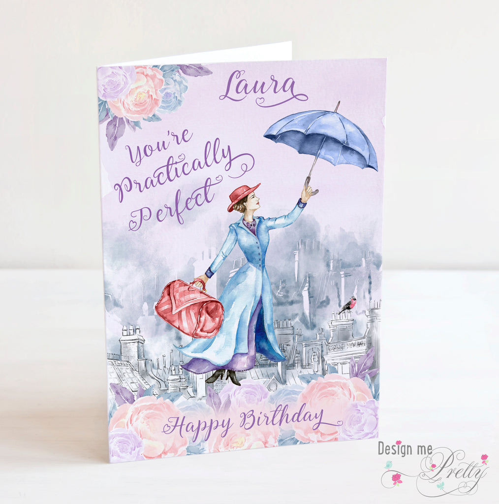 Mary Poppins A5 Birthday Card