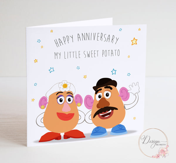 Mr & Mrs Potato Head Anniversary Card