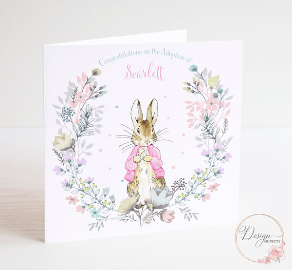 Peter Rabbit Girls Adoption Card - Flopsy Bunny