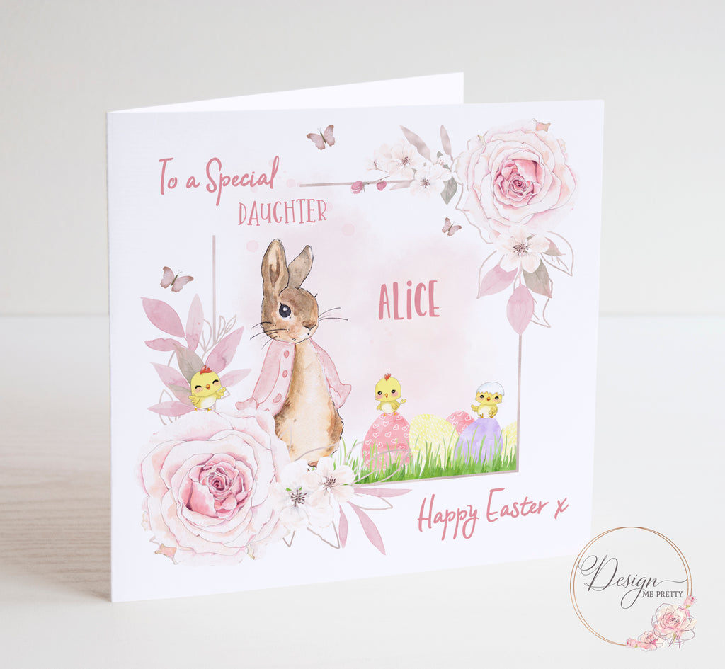 Peter Rabbit Girls Easter Card - Flopsy