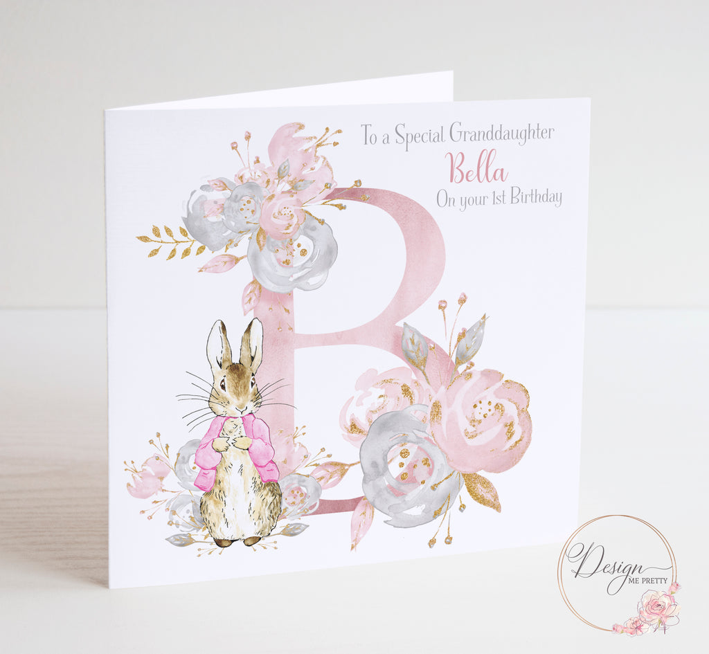 Peter Rabbit Girls Birthday Card - Flopsy A-Z