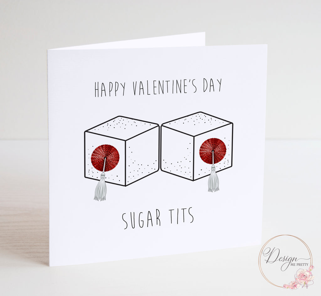 Sugar Tits Valentines Card