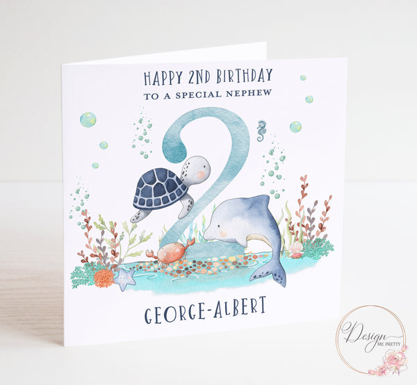 Under the Sea Birthday Card (Ages 1-9)