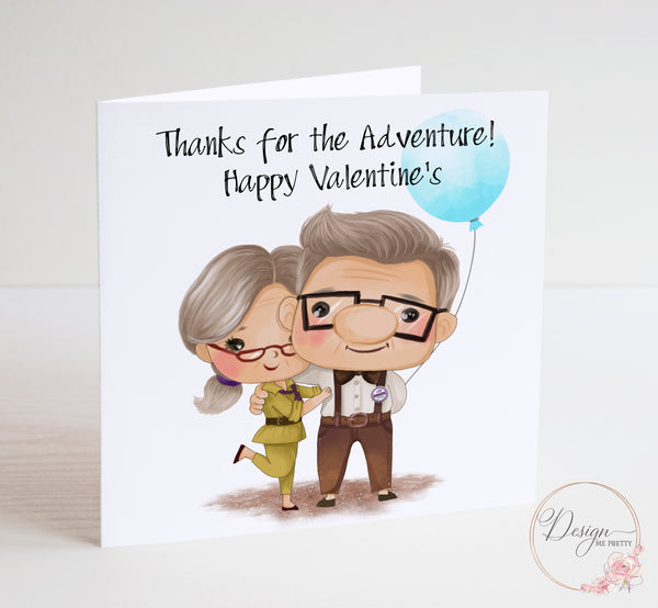 Thanks for the Adventure Valentines card - Ellie & Carl