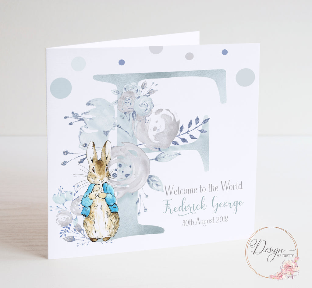 Peter Rabbit New Baby Card - A-Z