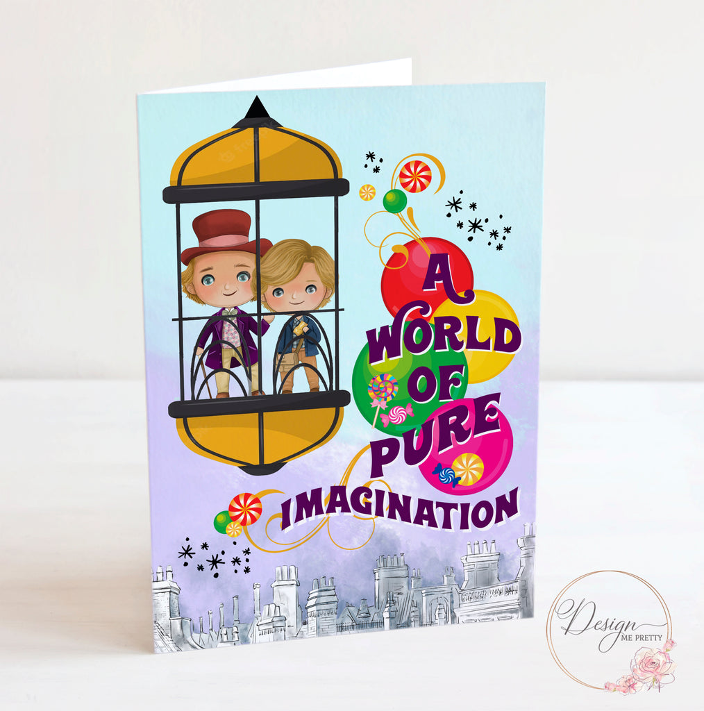 Willy Wonka Travelling, Leaving or Birthday Card