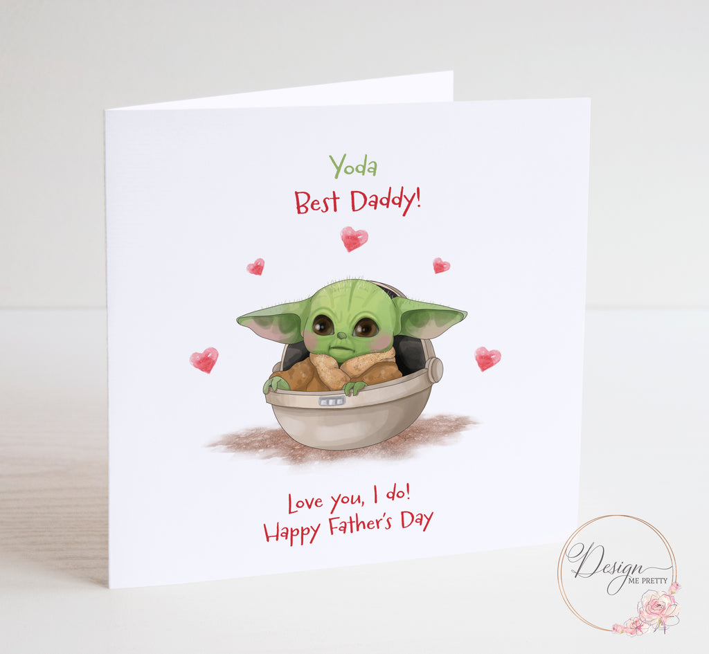 Baby Yoda Father's Day Card - Mandalorian