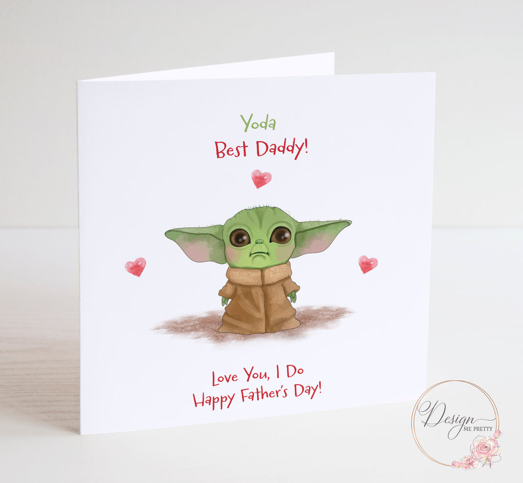 Baby Yoda Father's Day Card - Mandalorian